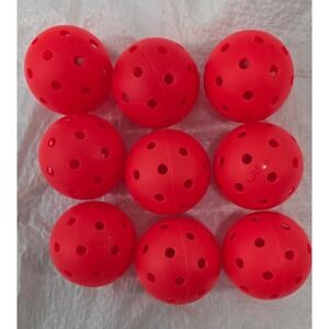 Wilson Pickleball Balls Red Indoor Style Set of 9 – Practice & Recreation